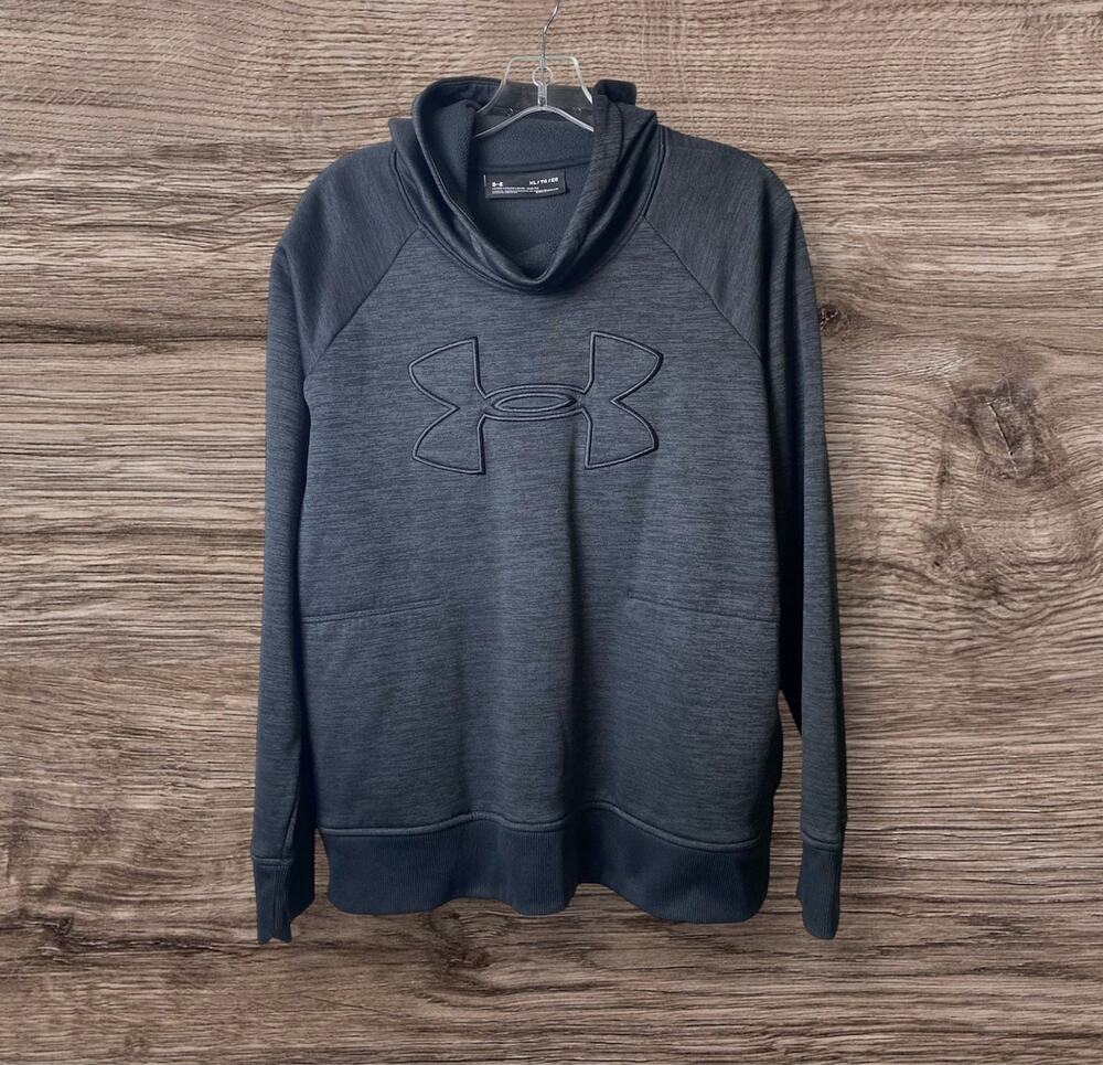 Under Armour Men's Blackout Logo Cold Gear Loose Pullover Hoodie Size X-Large